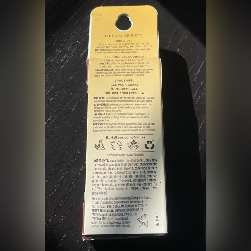 Eyebrow Gel — Burts Bees, 1710 Rich Brunette - Picture 4 of 14